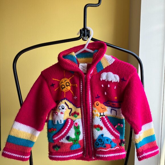 Peruvian-style Hooded Sweater - Picture 2 of 4